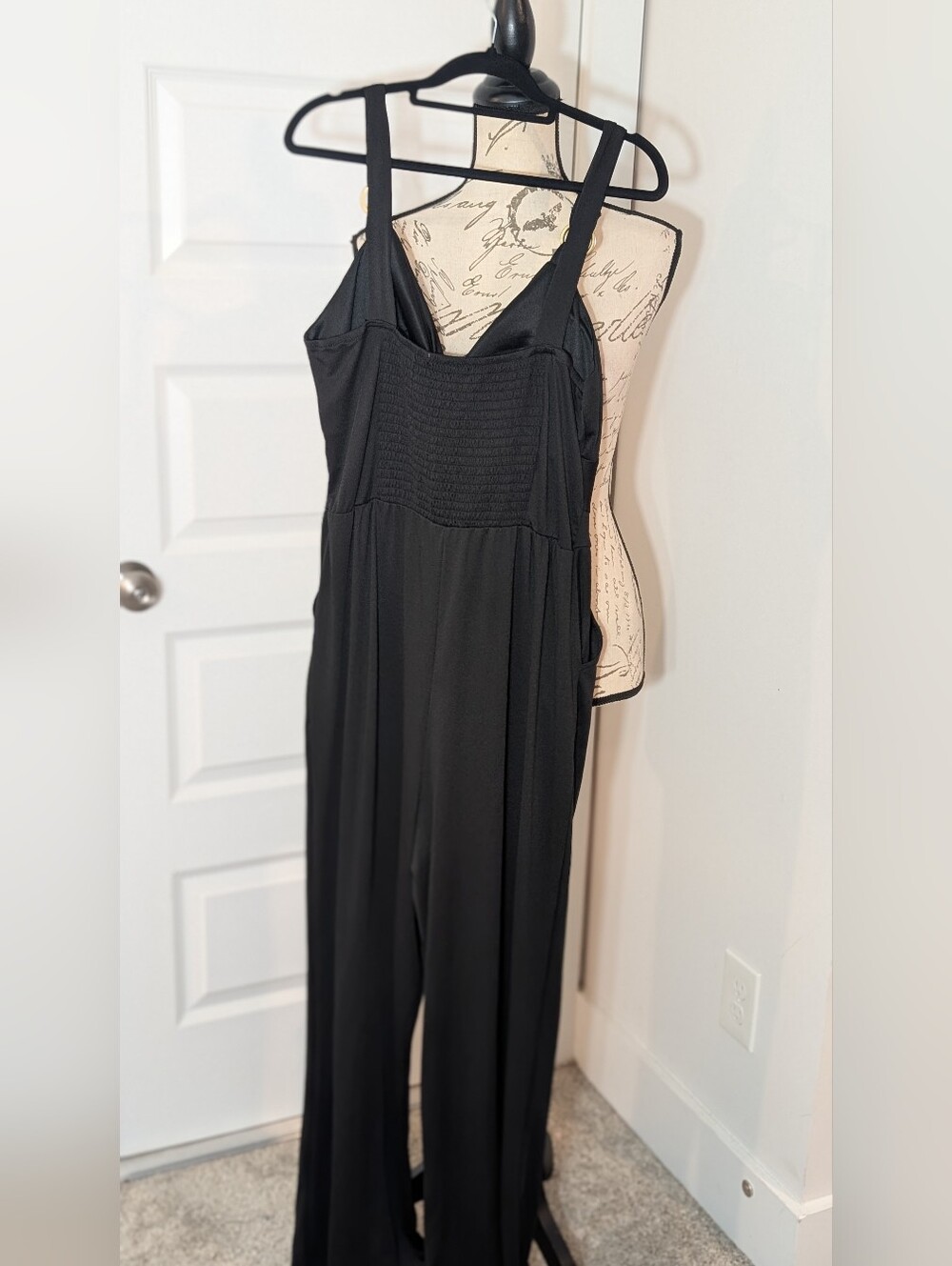 Derek Heart Black Smocked Bodice Jumpsuit Size XL - Picture 2 of 8